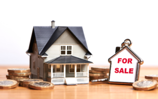 Miniature House with Coins and For Sale Sign || Price Your House Right When You Sell